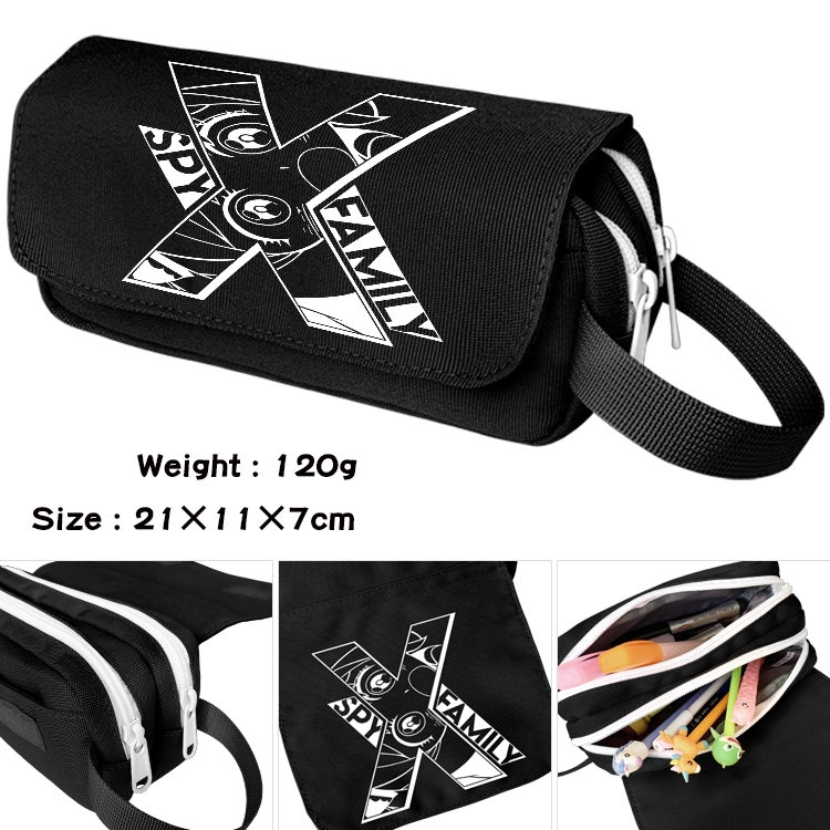 SPY×FAMILY Anime Multifunctional Waterproof Canvas Portable Pencil Bag Cosmetic Bag 20x11x7cm