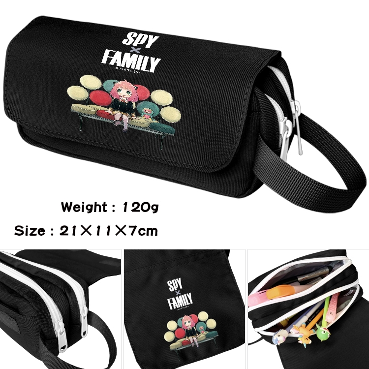 SPY×FAMILY Anime Multifunctional Waterproof Canvas Portable Pencil Bag Cosmetic Bag 20x11x7cm