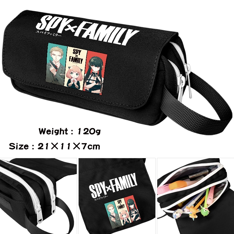 SPY×FAMILY Anime Multifunctional Waterproof Canvas Portable Pencil Bag Cosmetic Bag 20x11x7cm