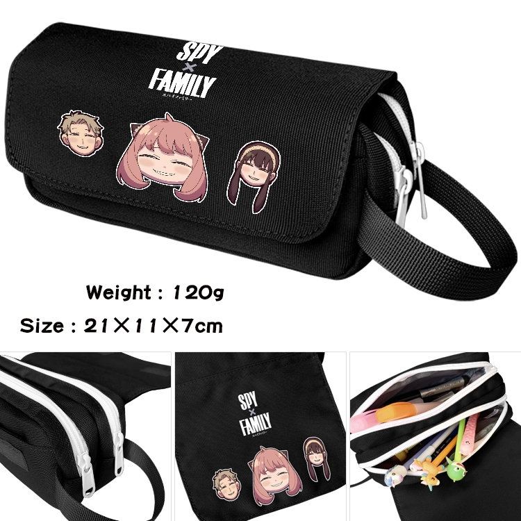 SPY×FAMILY Anime Multifunctional Waterproof Canvas Portable Pencil Bag Cosmetic Bag 20x11x7cm