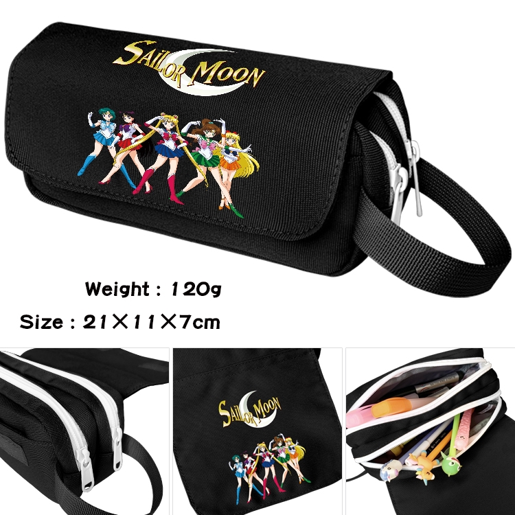 sailormoon Anime Multifunctional Waterproof Canvas Portable Pencil Bag Cosmetic Bag 20x11x7cm