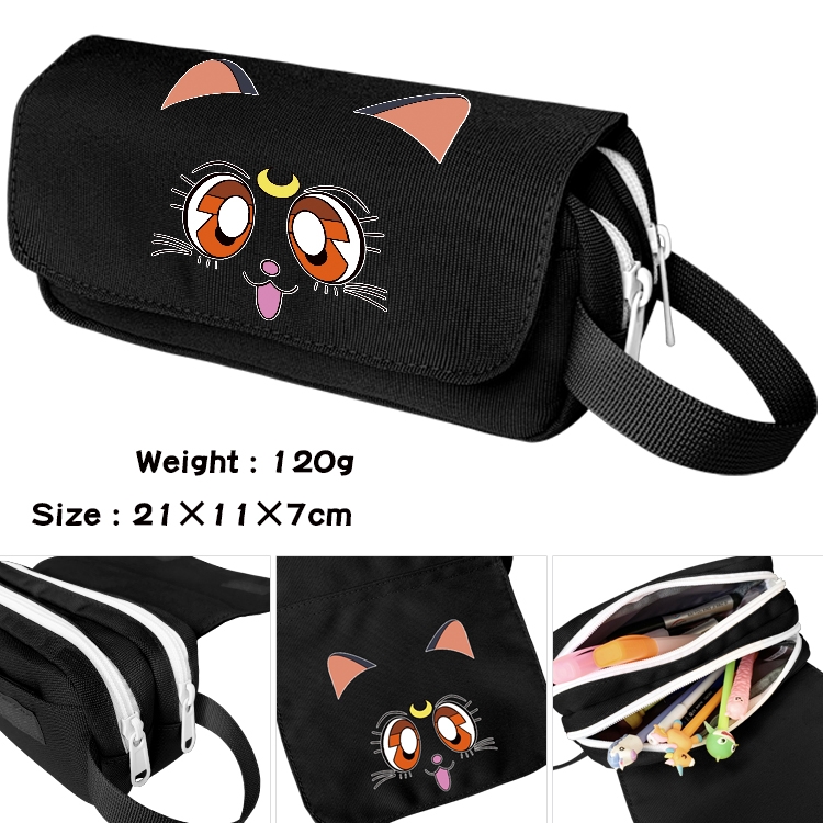 sailormoon Anime Multifunctional Waterproof Canvas Portable Pencil Bag Cosmetic Bag 20x11x7cm