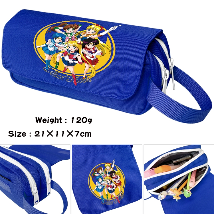 sailormoon Anime Multifunctional Waterproof Canvas Portable Pencil Bag Cosmetic Bag 20x11x7cm