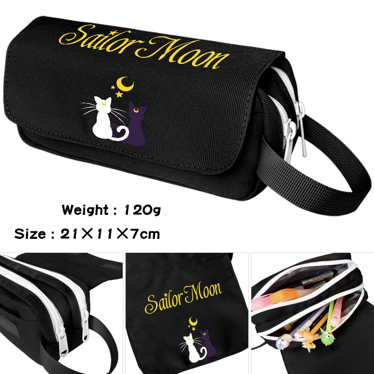 sailormoon Anime Multifunctional Waterproof Canvas Portable Pencil Bag Cosmetic Bag 20x11x7cm