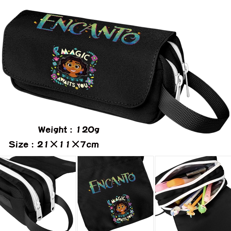 full house of magic Anime Multifunctional Waterproof Canvas Portable Pencil Bag Cosmetic Bag 20x11x7cm