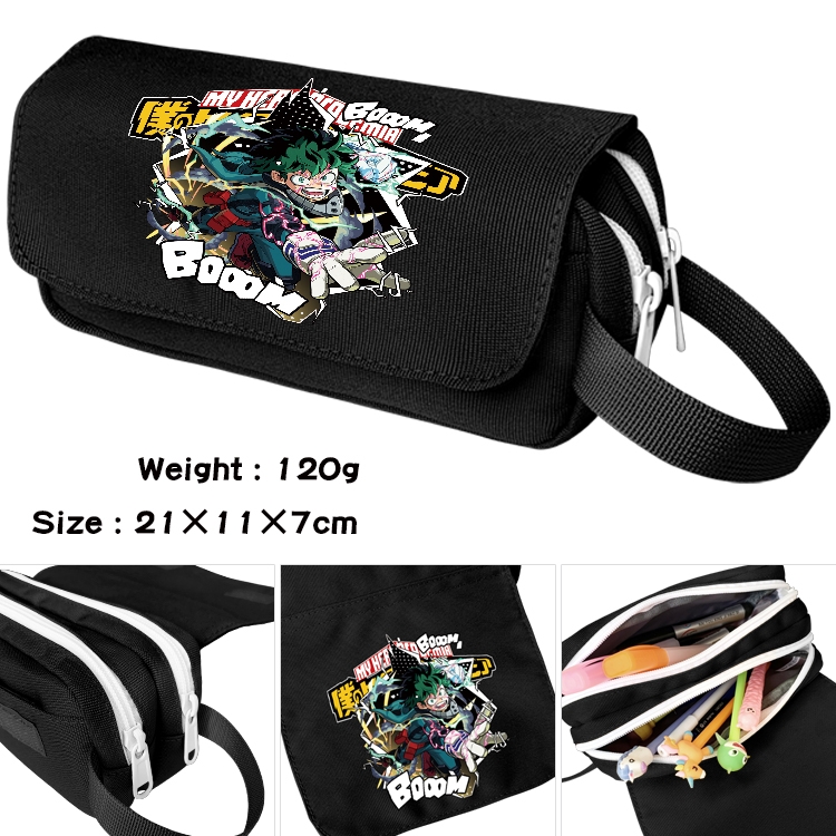 My Hero Academia Anime Multifunctional Waterproof Canvas Portable Pencil Bag Cosmetic Bag 20x11x7cm