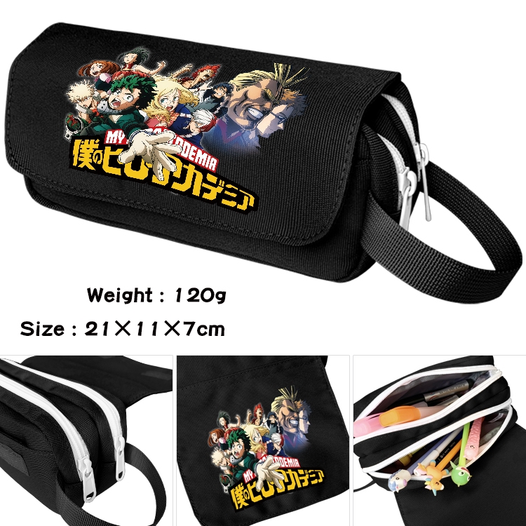 My Hero Academia Anime Multifunctional Waterproof Canvas Portable Pencil Bag Cosmetic Bag 20x11x7cm