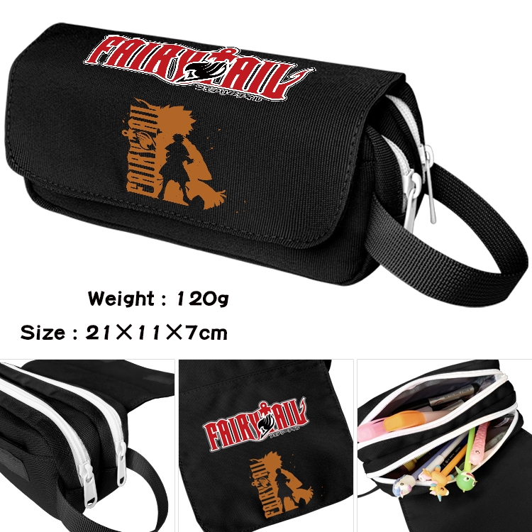 Fairy tail Anime Multifunctional Waterproof Canvas Portable Pencil Bag Cosmetic Bag 20x11x7cm