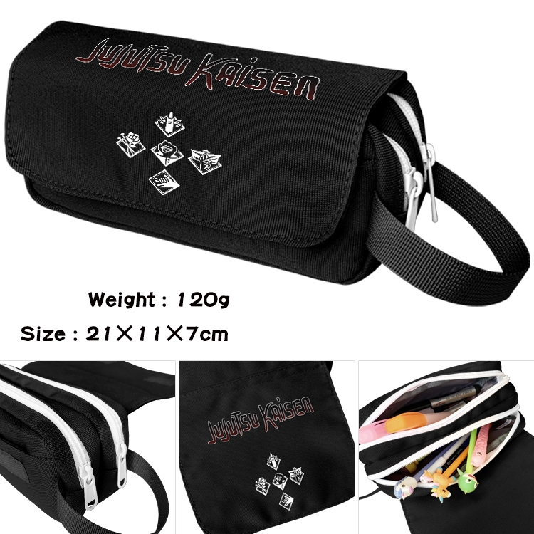 Jujutsu Kaisen Anime Multifunctional Waterproof Canvas Portable Pencil Bag Cosmetic Bag 20x11x7cm