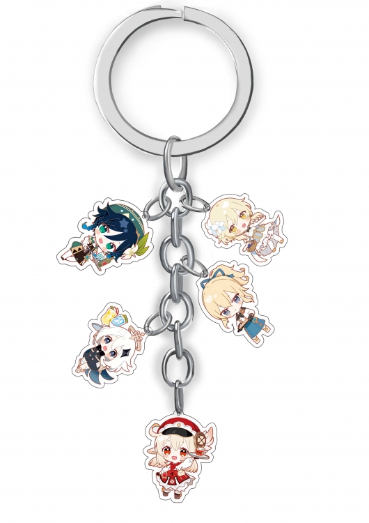 Genshin Impact  Anime acrylic Key Chain price for 5 pcs  A329