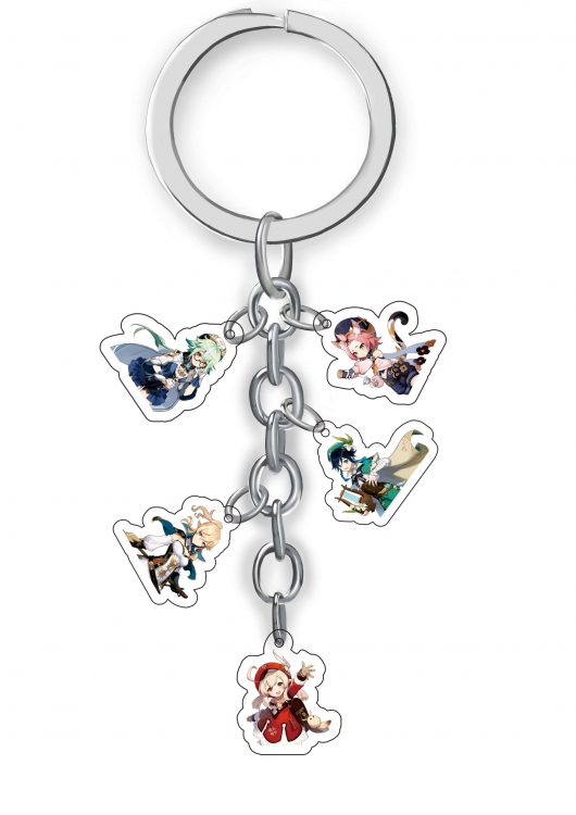 Genshin Impact  Anime acrylic Key Chain price for 5 pcs  A328