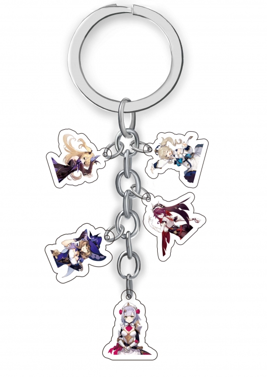 Genshin Impact  Anime acrylic Key Chain price for 5 pcs A326