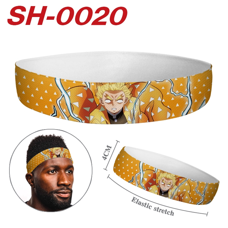 Demon Slayer Kimets Anime Stretch Sports Sweatband price for 5 pcs SH0020