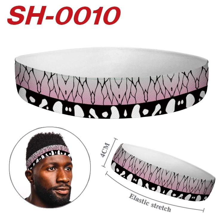 Demon Slayer Kimets Anime Stretch Sports Sweatband price for 5 pcs SH0010