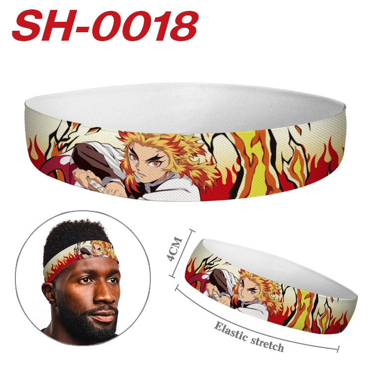 Demon Slayer Kimets Anime Stretch Sports Sweatband price for 5 pcs SH0018