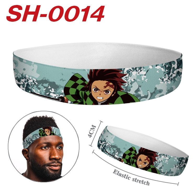 Demon Slayer Kimets Anime Stretch Sports Sweatband price for 5 pcs SH0014