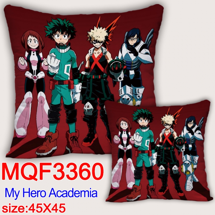 My Hero Academia Anime square full-color pillow cushion 45X45CM NO FILLING MQF-3360