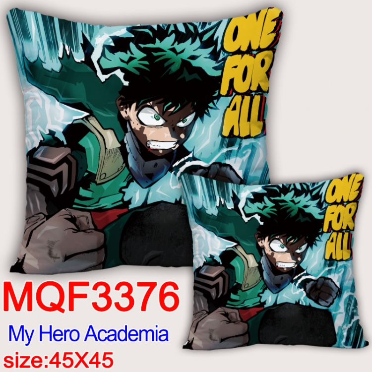 My Hero Academia Anime square full-color pillow cushion 45X45CM NO FILLING  MQF-3376