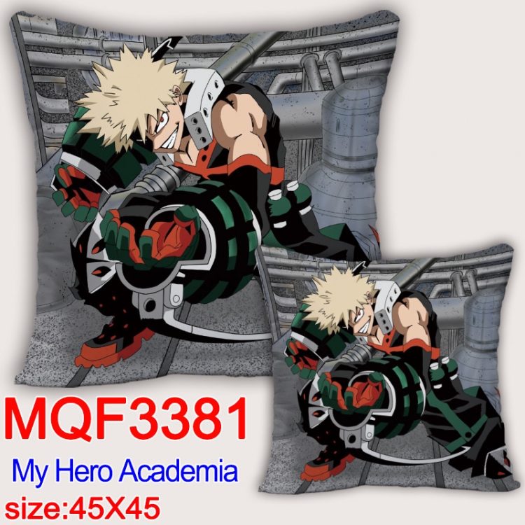 My Hero Academia Anime square full-color pillow cushion 45X45CM NO FILLING MQF-3381