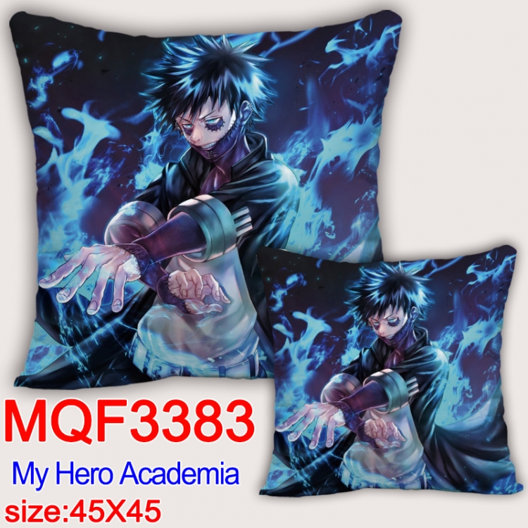 My Hero Academia Anime square full-color pillow cushion 45X45CM NO FILLING  MQF-3383