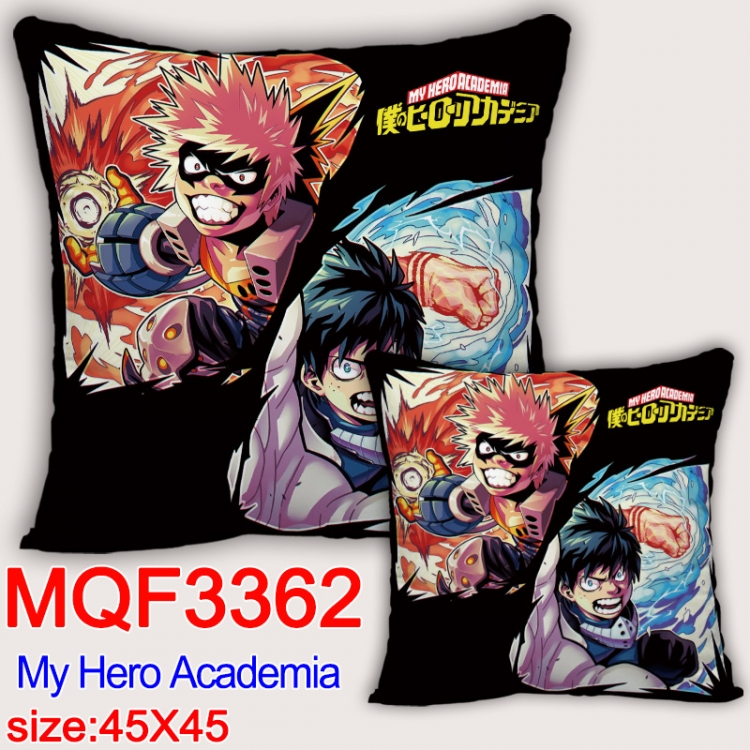 My Hero Academia Anime square full-color pillow cushion 45X45CM NO FILLING  MQF-3362