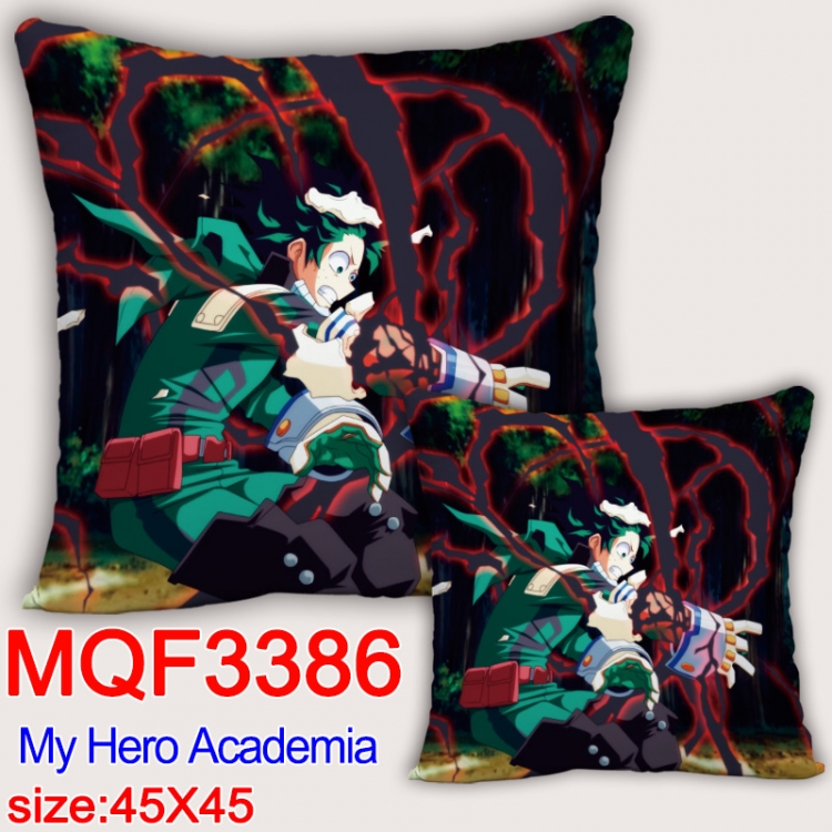 My Hero Academia Anime square full-color pillow cushion 45X45CM NO FILLING  MQF-3386