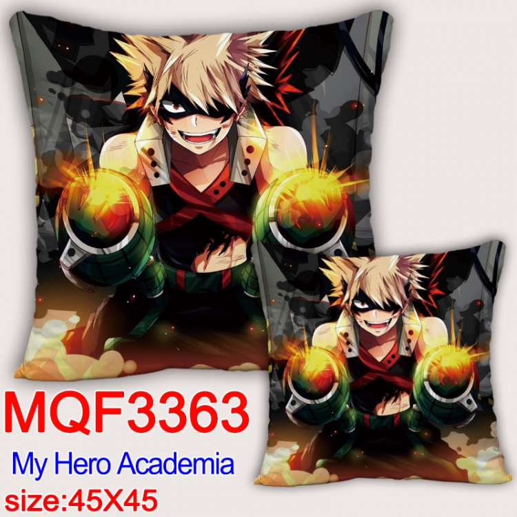 My Hero Academia Anime square full-color pillow cushion 45X45CM NO FILLING  MQF-3363