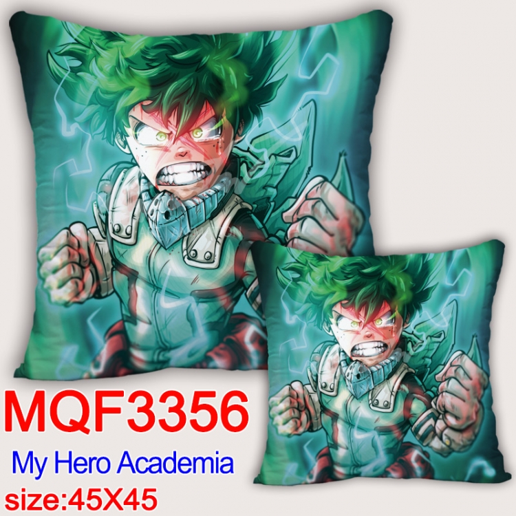 My Hero Academia Anime square full-color pillow cushion 45X45CM NO FILLING  MQF-3356