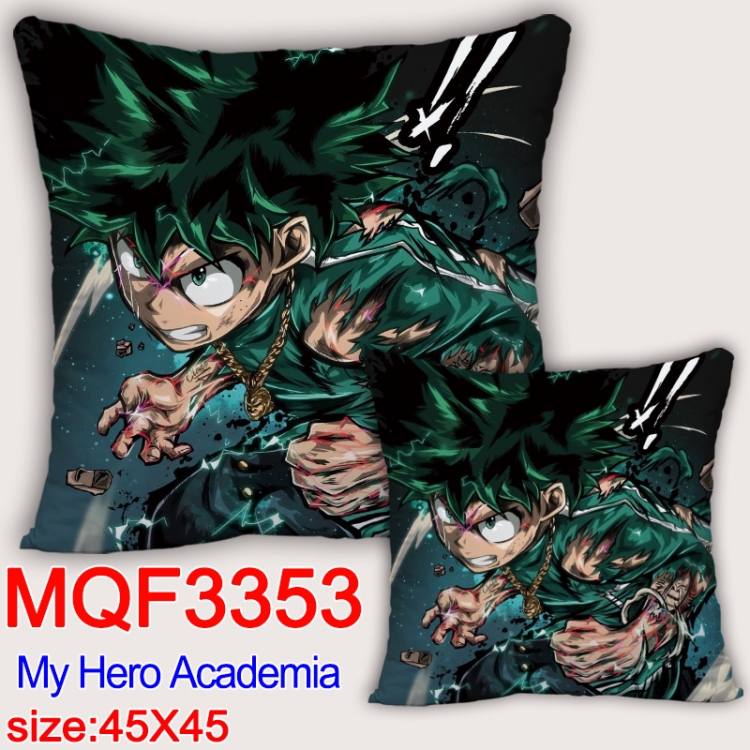 My Hero Academia Anime square full-color pillow cushion 45X45CM NO FILLING MQF-3353