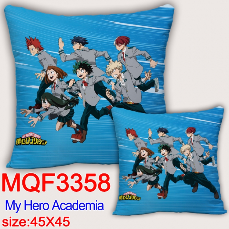 My Hero Academia Anime square full-color pillow cushion 45X45CM NO FILLING  MQF-3358