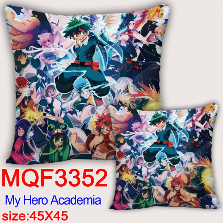 My Hero Academia Anime square full-color pillow cushion 45X45CM NO FILLING  MQF-3352