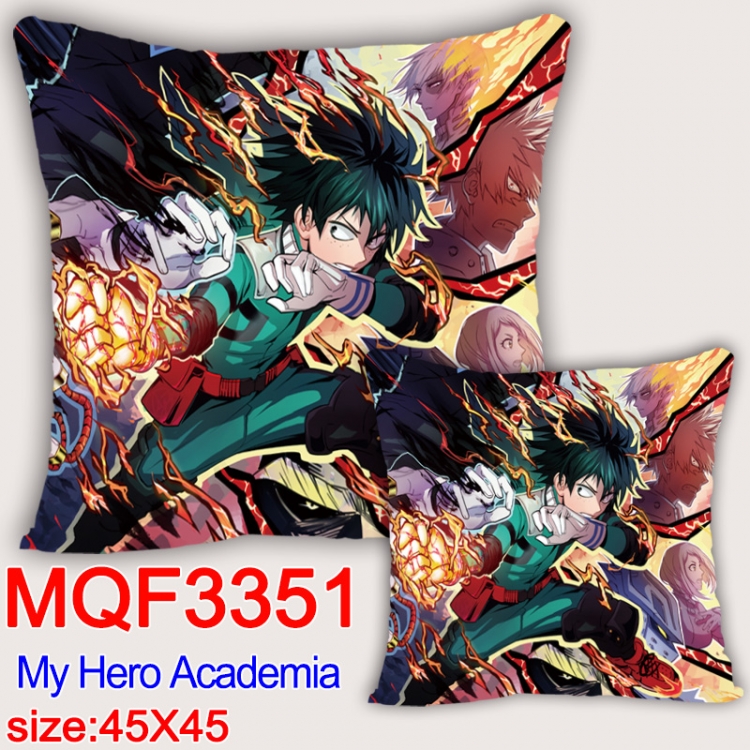 My Hero Academia Anime square full-color pillow cushion 45X45CM NO FILLING   MQF-3351