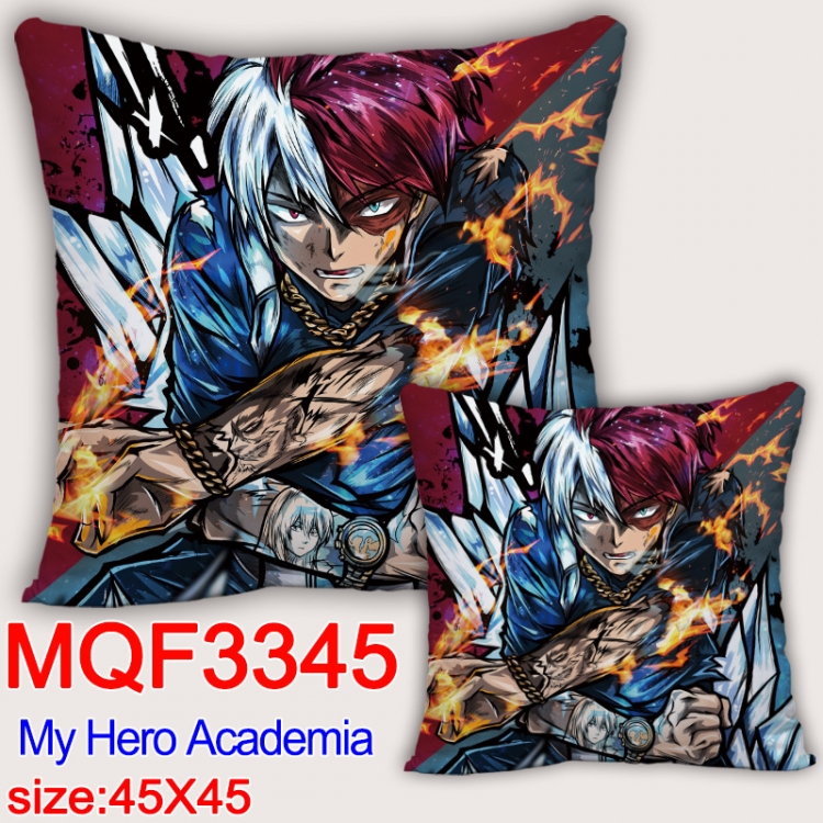 My Hero Academia Anime square full-color pillow cushion 45X45CM NO FILLING  MQF-3345