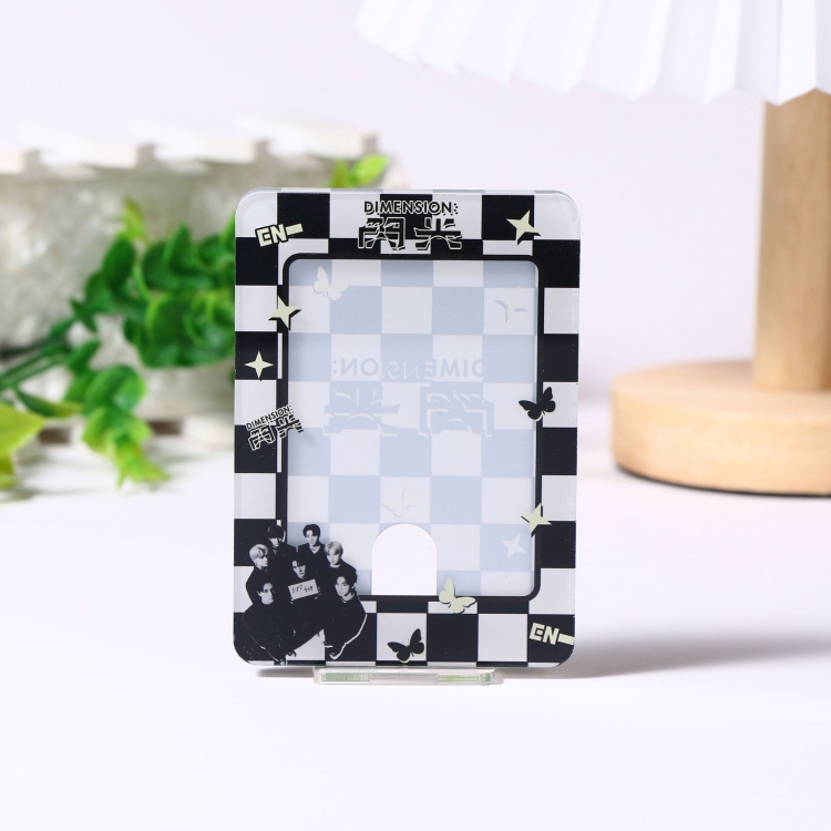EN Star surrounding Acrylic card stand display stand card set 7.5X10.5CM price for 2 pcs