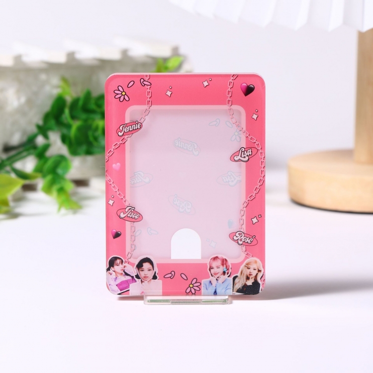 BLACK PINK Star surrounding Acrylic card stand display stand card set 7.5X10.5CM price for 2 pcs