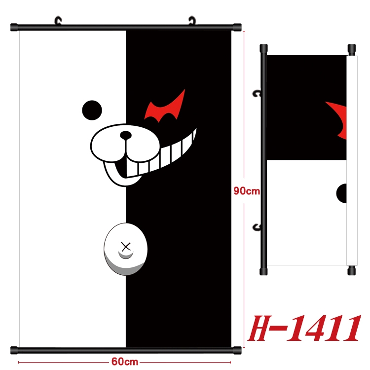 Dangan-Ronpa Anime Black Plastic Rod Canvas Painting 60X90CM H-1411