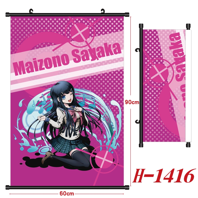 Dangan-Ronpa Anime Black Plastic Rod Canvas Painting 60X90CM H-1416