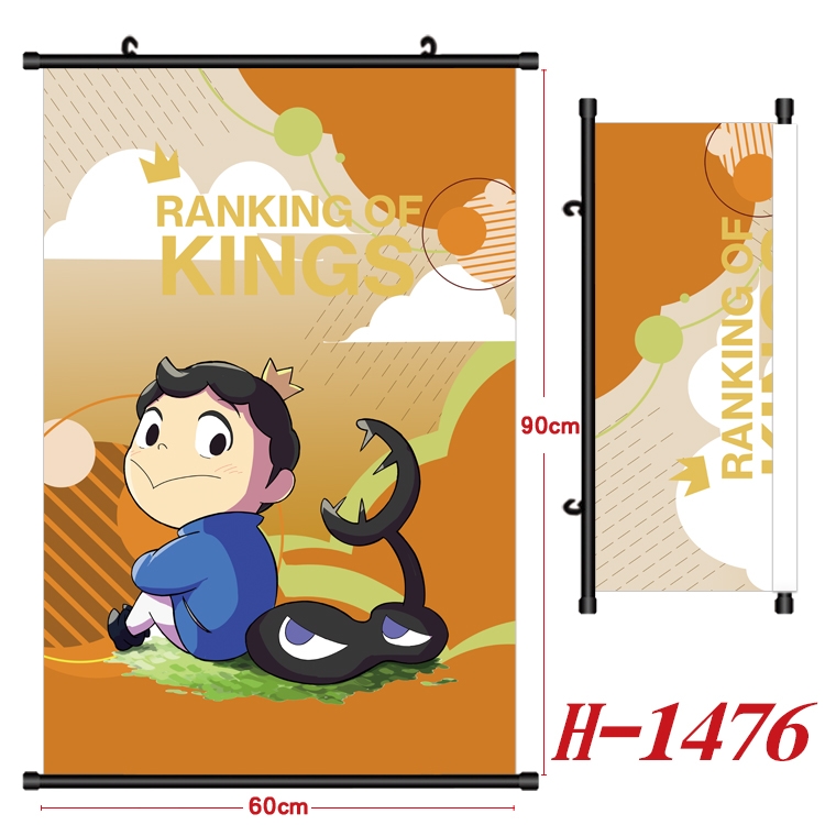 king ranking Anime Black Plastic Rod Canvas Painting 60X90CM H-1476