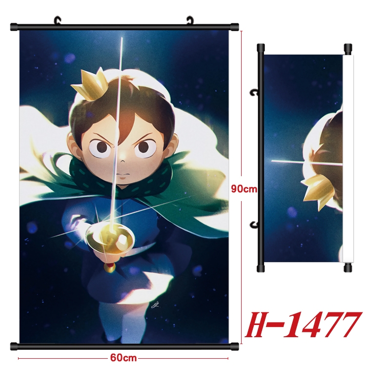 king ranking Anime Black Plastic Rod Canvas Painting 60X90CM H-1477