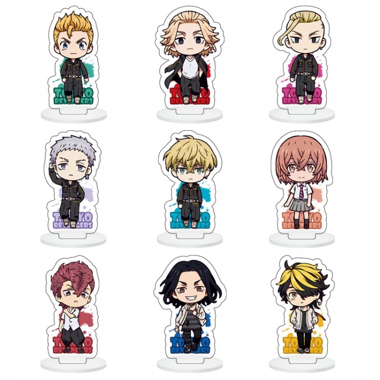 Tokyo Revengers Anime Character acrylic Small Standing Plates  Keychain 6cm a set of 9 B002