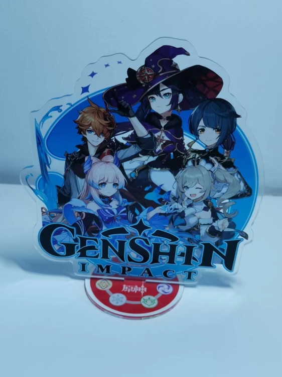 Genshin Impact Anime Laser Acrylic Humanoid  keychain Standing Plates style B