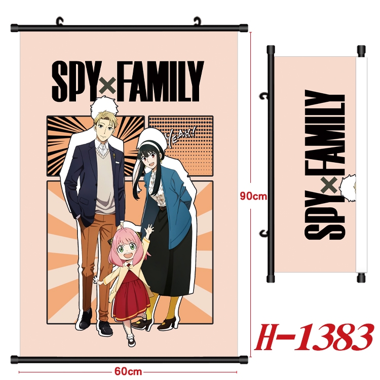 SPY×FAMILY Anime Black Plastic Rod Canvas Painting 60X90CM H-1383