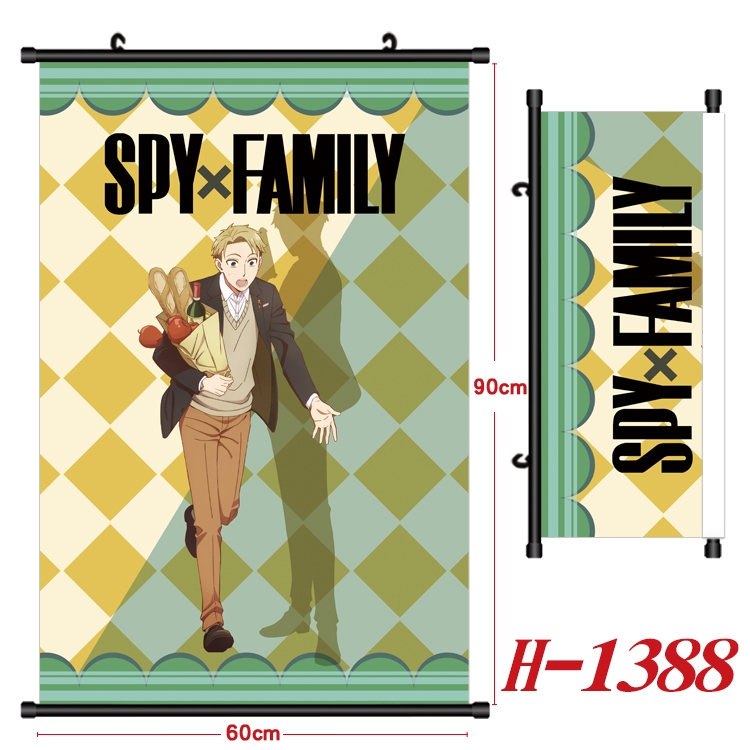 SPY×FAMILY Anime Black Plastic Rod Canvas Painting 60X90CM H-1388