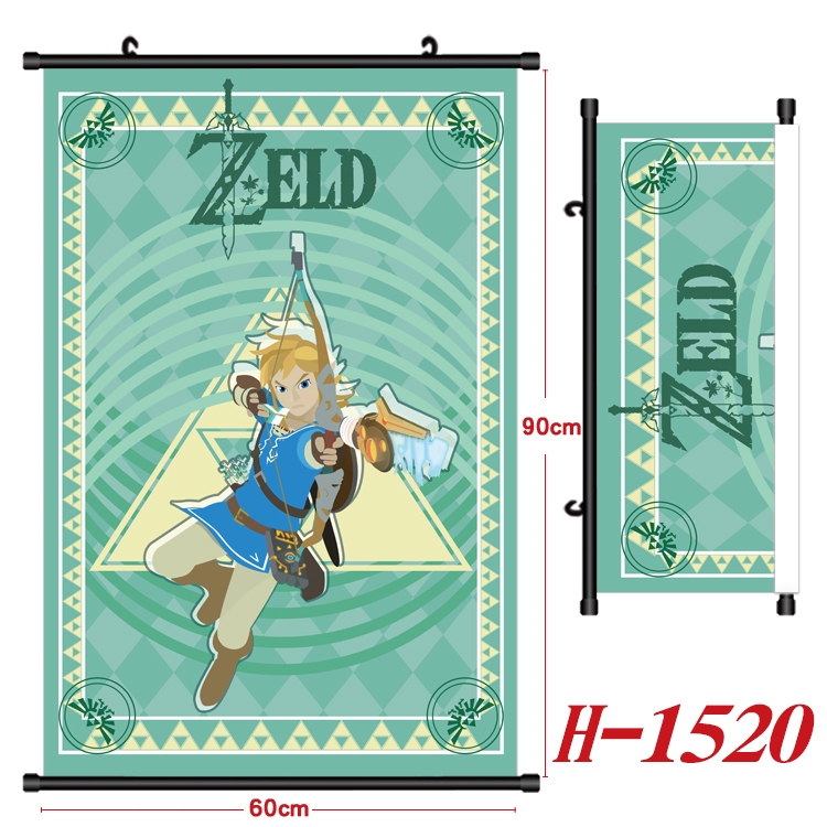 The Legend of Zelda Anime Black Plastic Rod Canvas Painting 60X90CM H-1520