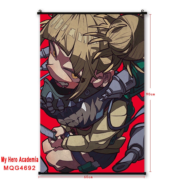 My Hero Academia black Plastic rod Cloth painting Wall Scroll 60X90CM MQG-4692