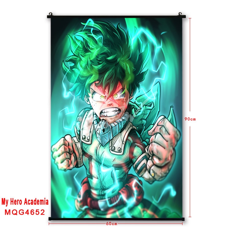 My Hero Academia black Plastic rod Cloth painting Wall Scroll 60X90CM MQG-4652