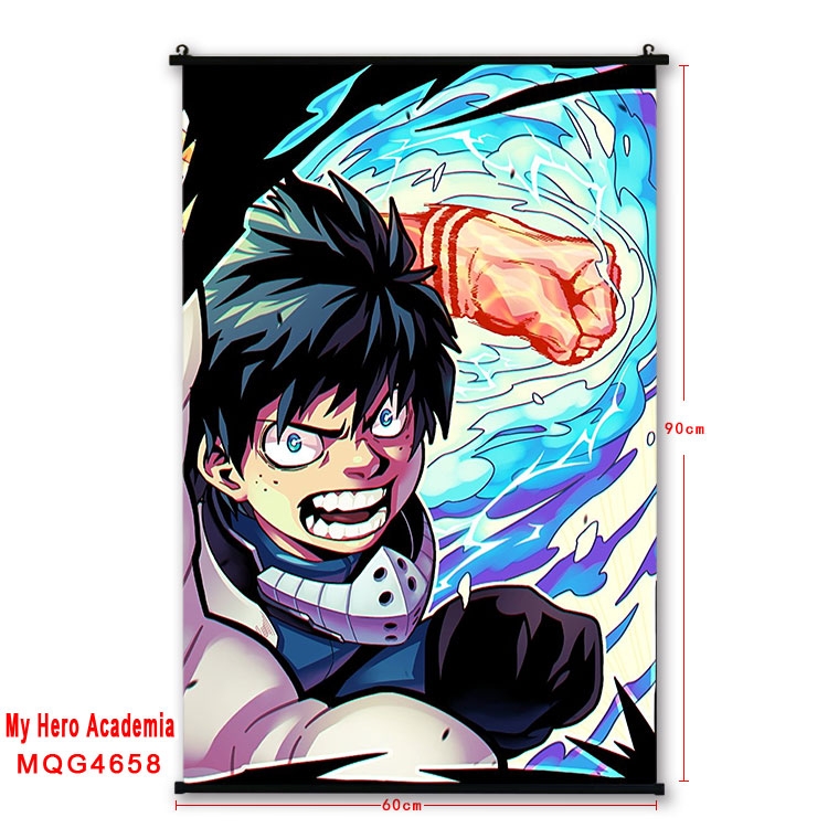 My Hero Academia black Plastic rod Cloth painting Wall Scroll 60X90CM MQG-4658