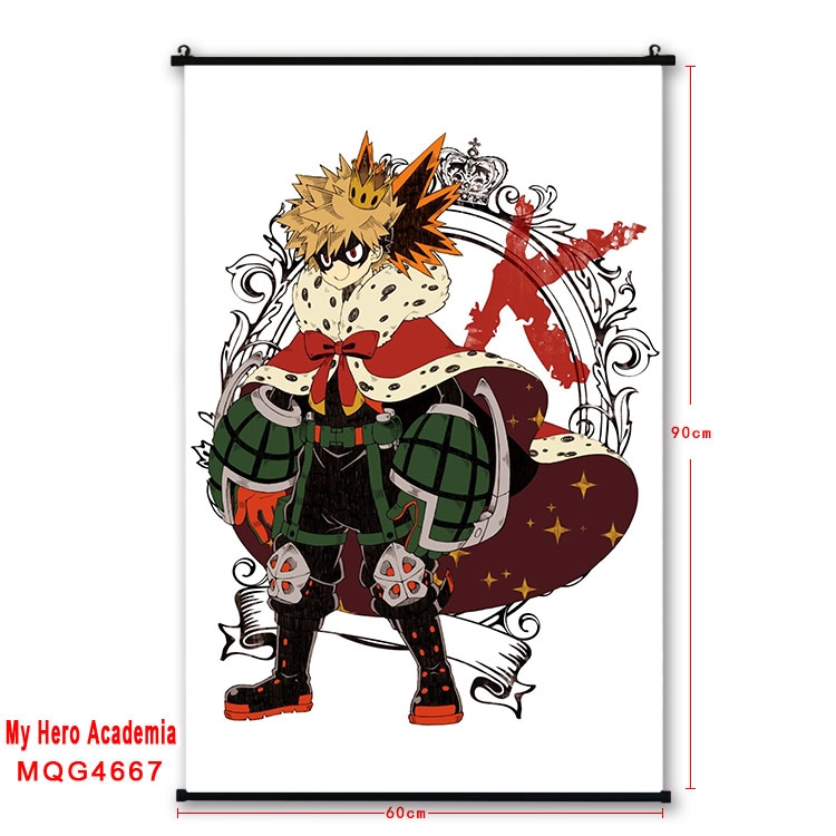 My Hero Academia black Plastic rod Cloth painting Wall Scroll 60X90CM MQG-4667