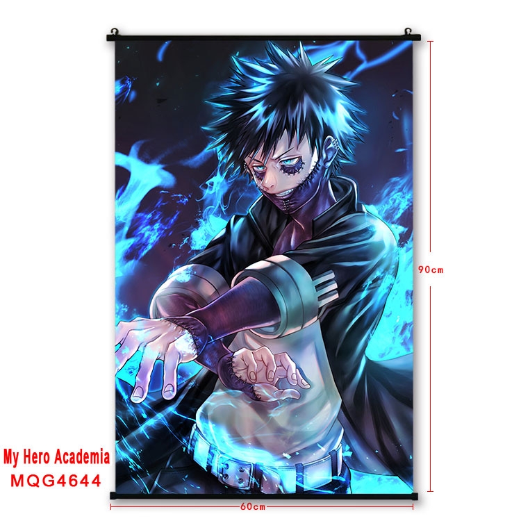 My Hero Academia black Plastic rod Cloth painting Wall Scroll 60X90CM MQG-4644