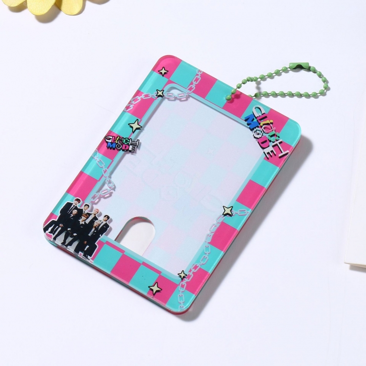 nt dream  Bead Chain Star Surrounding Acrylic Card Sleeve Keychain Pendant 7.5X10.5CM  price for 2 pcs